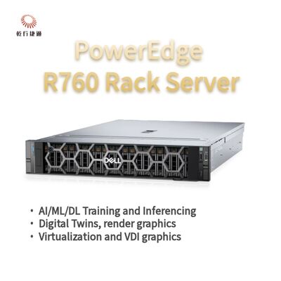 Dell PowerEdge R760 Rack Server Model, flaş depolama sistemi, Xeon CPU sunucusu
