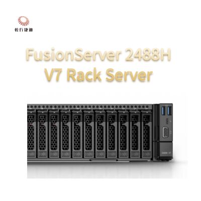 FusionServer 2488H V7 Rack Server 8 çekirdekli Intel işlemci, veri depolama sunucusu
