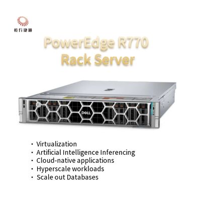 PowerEdge R770 2U çift prizli raf sunucusu Intel Xeon 6 işlemcileri
