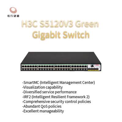 H3C S5120V3-SI Yeşil Akıllı Gigabit Ethernet Anahtarı S5120V3-52P-PWR-LI