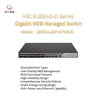 H3C S1850V2-EI Serisi 1850V2-28P-HPWR-EI Gigabit Web Yönetimi Değiştiricileri