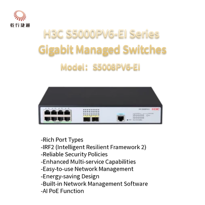 H3C S5000PV6-EI Serisi S5008PV6-EI Gigabit Yönetilen Değiştiriciler