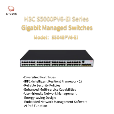 H3C S5000PV6-EI Serisi S5048PV6-EI Gigabit Yönetilen Değiştiriciler