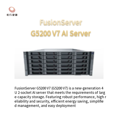 FusionServer G5200 V7 4U AI sunucusu1 veya 2 x 4/5th Gen Intel Xeon ölçeklenebilir işlemciler