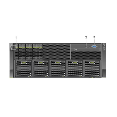 44 3,5 İnç Sabit Diskler Huawei Fusion Sunucu 32 DDR4 DIMM'ler 5288 V6 4U Raf Tipi Sunucu