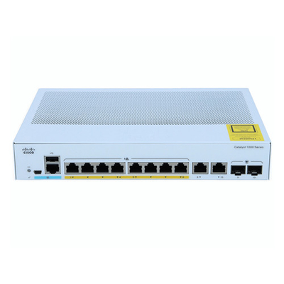 Ağ yönetimi anahtarı Cisco C1000-8P-E-2G-L 8-port gigabit 2x 1G SFP ve RJ-45 kombinasyon yukarı bağlantıları POE 67W