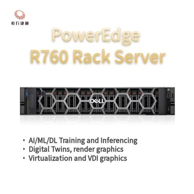 Dell PowerEdge R760 Rack Server Model, flaş depolama sistemi, Xeon CPU sunucusu