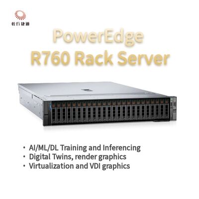 Dell PowerEdge R760 Rack Server Model, flaş depolama sistemi, Xeon CPU sunucusu
