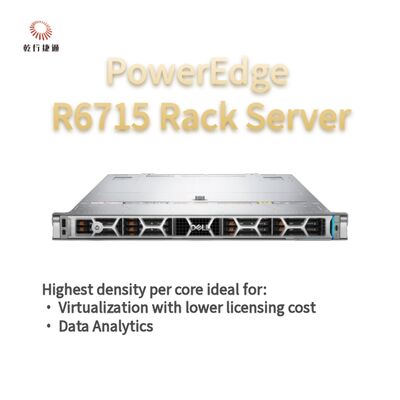 PowerEdge R6715 Rack Sunucusu Doğru Boyutlu Bellek ve Depolama yoğunluğu