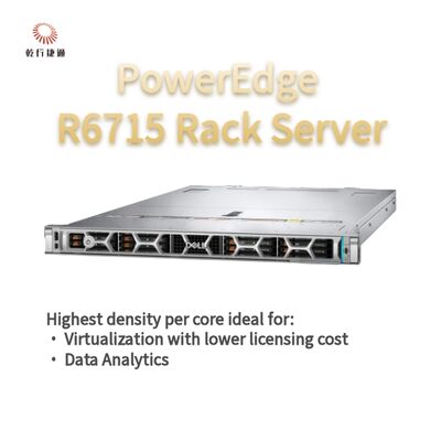 PowerEdge R6715 Rack Sunucusu Doğru Boyutlu Bellek ve Depolama yoğunluğu
