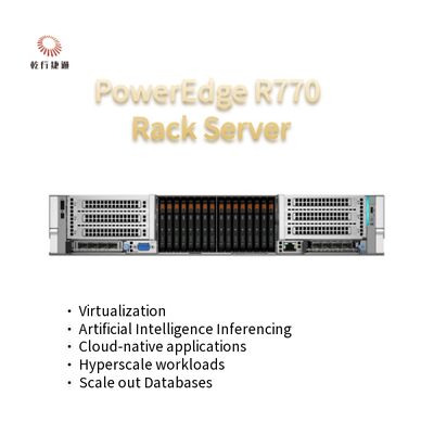 PowerEdge R770 2U çift prizli raf sunucusu Intel Xeon 6 işlemcileri