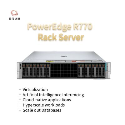 PowerEdge R770 2U çift prizli raf sunucusu Intel Xeon 6 işlemcileri