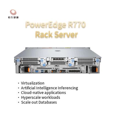 PowerEdge R770 2U çift prizli raf sunucusu Intel Xeon 6 işlemcileri