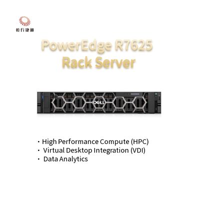 2U İki Soket PowerEdge R7625 Rack Sunucu 4. Nesil AMD EPYC TM İşlemciler 8x PCIe Gen5 yuvalarına kadar 12 X 2.5 "SATA/SAS SSD'leri