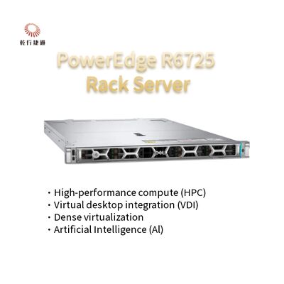 AMD EPYC 9005 Serisi İşlemcisi ile Yüksek Teknoloji PowerEdge R6725 1U Rack Sunucusu