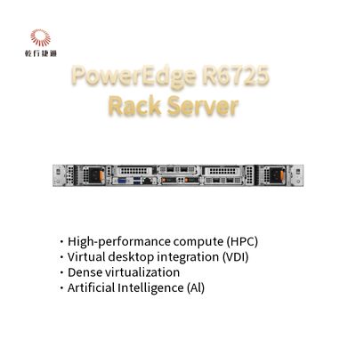 AMD EPYC 9005 Serisi İşlemcisi ile Yüksek Teknoloji PowerEdge R6725 1U Rack Sunucusu