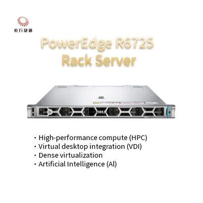AMD EPYC 9005 Serisi İşlemcisi ile Yüksek Teknoloji PowerEdge R6725 1U Rack Sunucusu