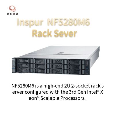 Inspur NF5280M6 2U Raf Tipi Sunucu 4210R 8G*4/2T SATA 550W Ray Hizalama Sistemi