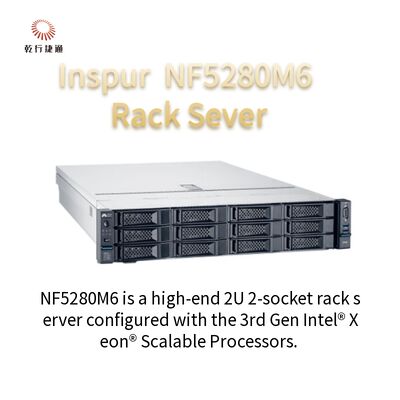 Inspur NF5280M6 2U Raf Tipi Sunucu 4210R 8G*4/2T SATA 550W Ray Hizalama Sistemi