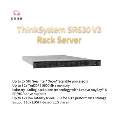 ThinkSystem SR630 V3 Rack Server 2U Xeon Processor In Stock, Intel Xeon Scalable processors

