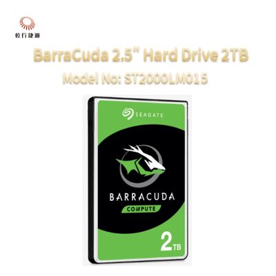 Seagate BarraCuda 2.5" sabit sürücü 2TB Model numarası: ST2000LM015
