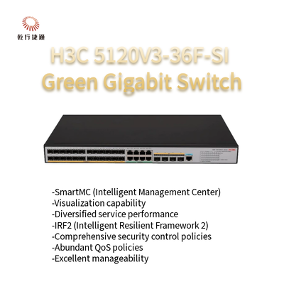 H3C S5120V3-SI Yeşil Akıllı Gigabit Ethernet Değiştiricisi 5120V3-36F-SI