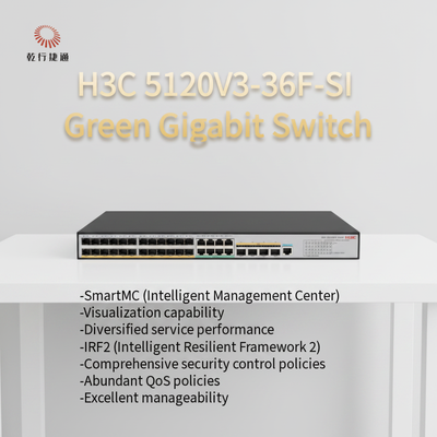 H3C S5120V3-SI Yeşil Akıllı Gigabit Ethernet Değiştiricisi 5120V3-36F-SI