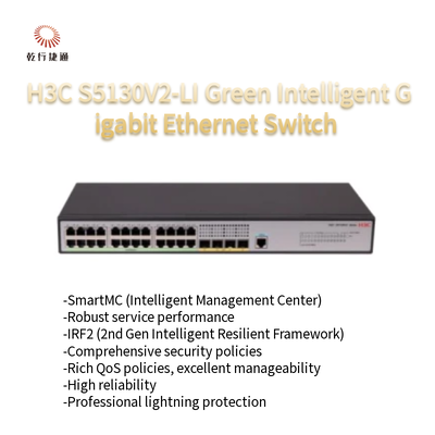 H3C S5130V2-LI S5130V2-28P-LI Yeşil Akıllı Gigabit Ethernet Değiştiricisi