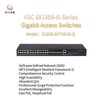 H3C S5135S-EI Serisi S5135S-24T4S-EI-Q Gelişmiş Gigabit Erişim Anahtarları