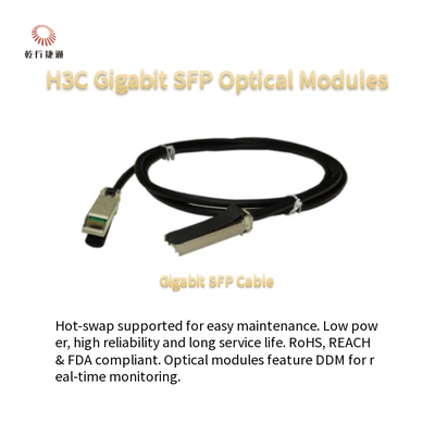 H3C Gigabit SFP Optik Modülleri Düşük Güç Tüketimi ve SFP-GE-LX-SM1310-S sıcak değiştirilebilir