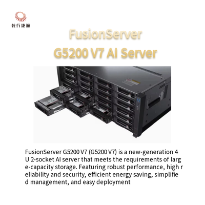 FusionServer G5200 V7 4U AI sunucusu1 veya 2 x 4/5th Gen Intel Xeon ölçeklenebilir işlemciler