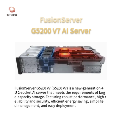 FusionServer G5200 V7 4U AI sunucusu1 veya 2 x 4/5th Gen Intel Xeon ölçeklenebilir işlemciler