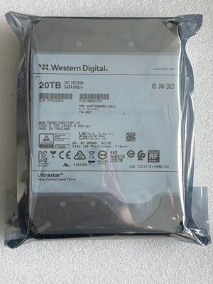 Western Digital  Ultrastar  DC HC580 Data Center HDD  Model：WUH722020CLE6L4