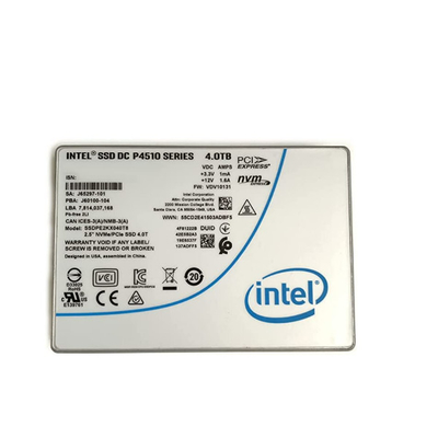 Sunucular Intel 4TB SSD DC P4510 2.5 U.2 NVMe PCIe SSDPE2KX040T8 SSDPE2KX040T801