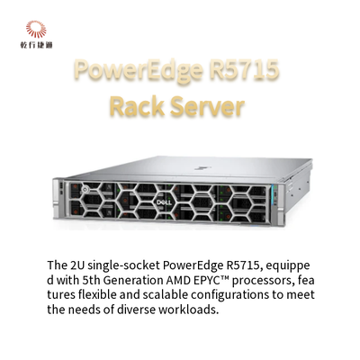 PowerEdge R5715 2U Rack Depolama Sunucusu Tek Soketli Platform 5. Nesil AMD EPYC İşlemcisi